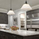 Orwell 1 Light 14 inch Matte Black Pendant Ceiling Light in Opal Glass